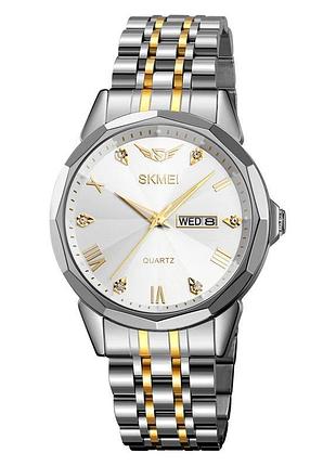 Часы наручные 2291tgdsi skmei, silver-gold-silver