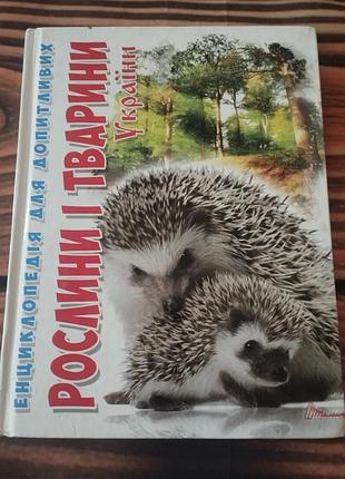 Детская энциклопедия «рослини і тварини україни» из серии «енциклопедія для допитливих» издательства «талант».