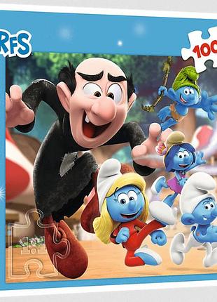 Пазл the smurfs уроки тата смурфа 100 елементів trefl 16481