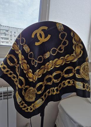 Вінтажна велика хустка chanel 86*86
