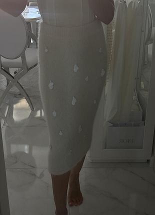 Тепла спідниця zara альпака 3
