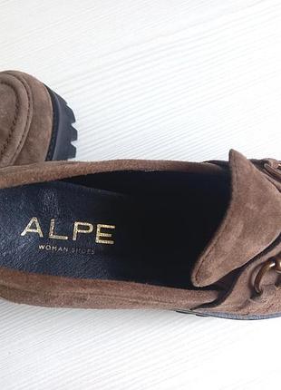 Замшевые лоферы alpe 9