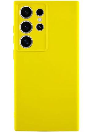 Чохол tpu getman liquid silk full camera для samsung galaxy s24 ultra (жовтий)