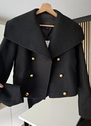 Укорочений жакет- пальто zara розмір л