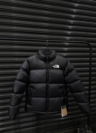 Женская зимняя куртка the north face черная оверсайз пуховик до -30*с тнф логотип вышивка xl (b)
