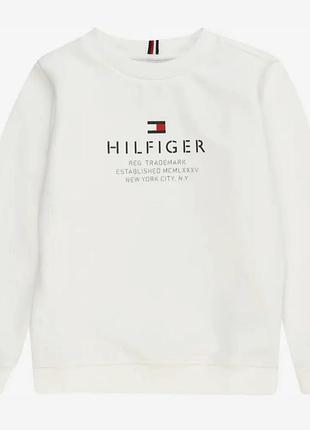 Світшот tommy hilfiger 6 років дитячий білий світшот 122 см котонова кофта 5-6 років