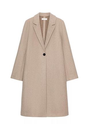 Жіноче однобортне пальто zara soft basic coat
