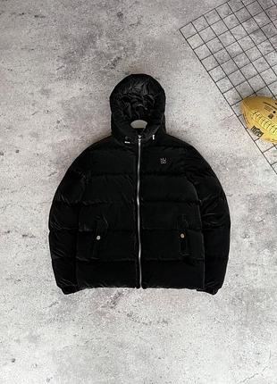 Чоловіча зимова куртка cp company з капюшоном чорна пуховик сі пі компані m (b)