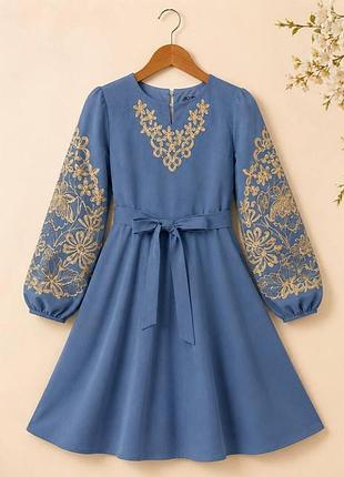 Платье, платье вышиванка для девочек 134