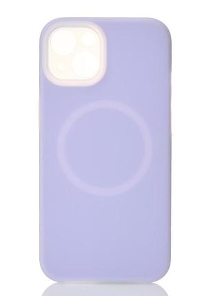 Чехол liquid silicone full с поддержкой magsafe для iphone 15 violet