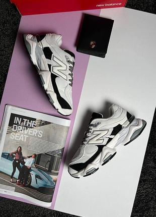 Женские кроссовки n*w b*lance 9060 white grey black 37