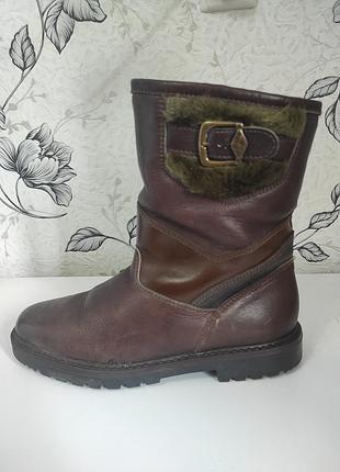 Зимние сапоги из натуральной кожи jobra schuhe, на натуральном меху