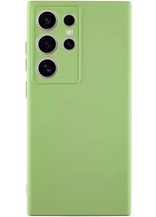 Чохол tpu getman liquid silk full camera для samsung galaxy s24 ultra (зелений)