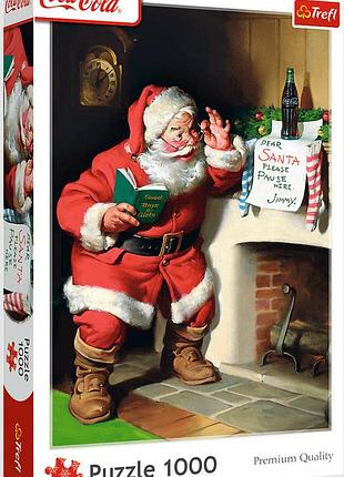 Пазл санта-клаус у камина 1000 элементов trefl