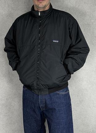 Вінтажна куртка patagonia shelled synchilla 90s fleece lined bomber розмір м (чорна)