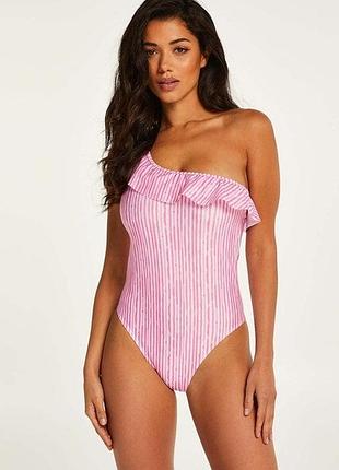 💖невероятно стильный брендовый слитный купальник hunkemöller julia striped swimsuit