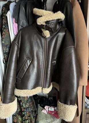 Дублянка жіноча zara коричнева 2