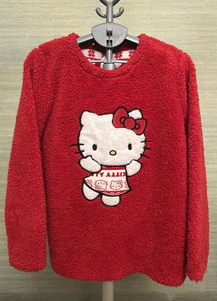 Теплая пушистая пижамная кофта primark x hello kitty