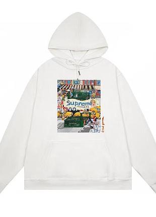 Мужской худи на флисе supreme m