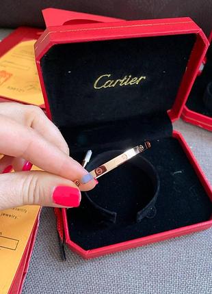 Cartier браслет love з викруткою лимонне золото з упаковкою / cartier браслет у подарунковому пакованні