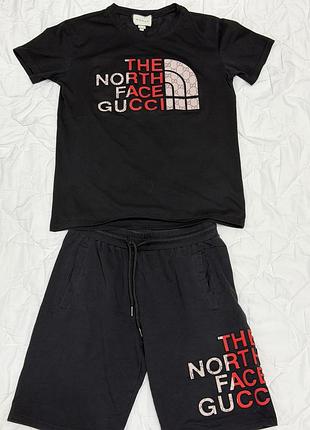 Літній костюм the north face x gucci