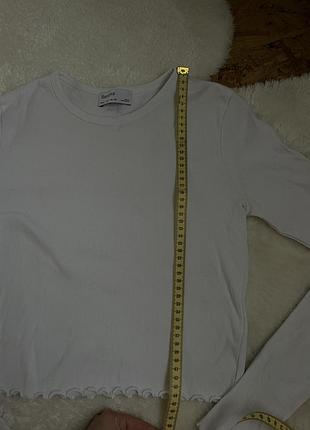Білий лонгслів bershka 5