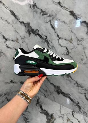 Женские кроссовки nike air max 90 green/black