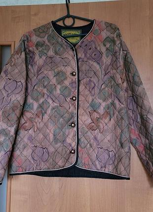 Винтажная стеганая куртка basic line (стиль 80-90s / grandmacore)