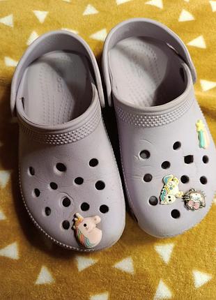 Клоги сабо кроксы для девочки для двора crocs c12