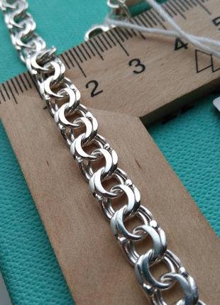 Массивная мужская серебряная цепочка цепь бисмарк, срібний ланцюг3 фото