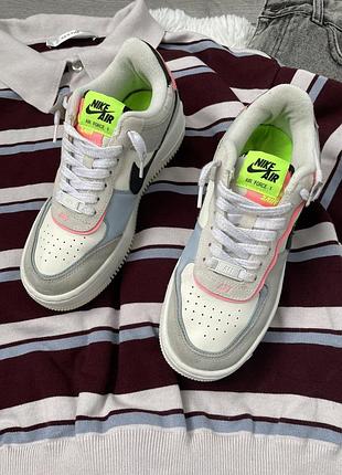 Nike жіночі кросівки air force 1 shadow sunset pulse blue sail light-armoury-blue cu8591-101