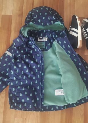 L&d нова дитяча демісезонна куртка на флісовій підкладці 5-6 років h&m 6