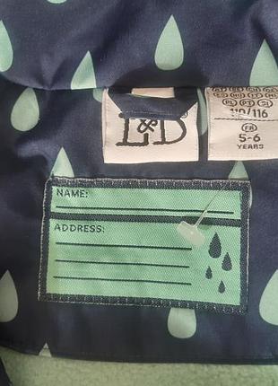 L&d нова дитяча демісезонна куртка на флісовій підкладці 5-6 років h&m 7