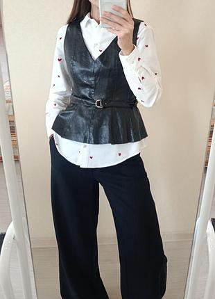 Кожаный топ zara,новый 6