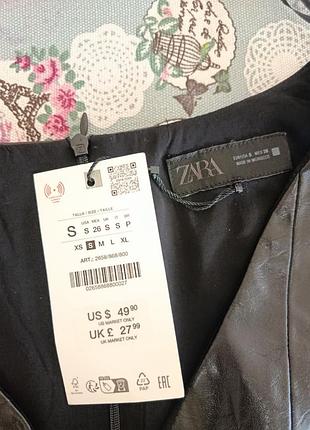 Кожаный топ zara,новый 8
