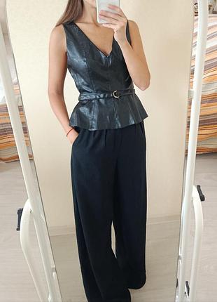 Кожаный топ zara,новый 5