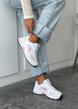Женские кроссовки new balance 530 white pink