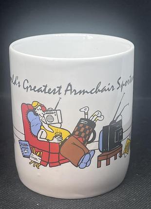 Керамічна чашка «the world’s greatest armchair sportsman”лінії riviera stoneware, виготовлена в кореї для компанії american greetings corp.