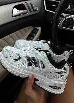 Мужские кроссовки new balance 530 white/black premium