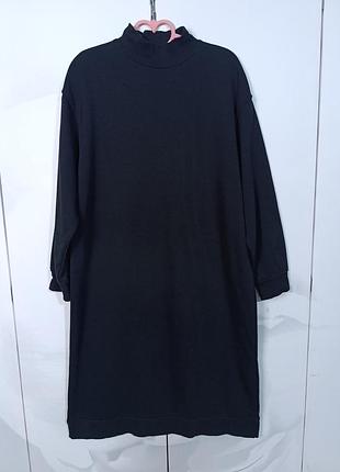 Платье свитер, платье худи zara, хлопок, размер м