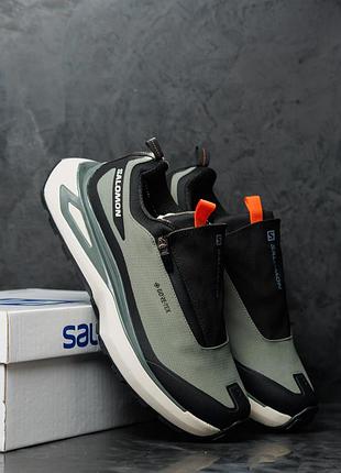 Кросівки чоловічі salomon odyssey elmt gore-tex black khaki orange 3