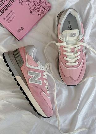 Жіночі кросівки new balance 574 pink