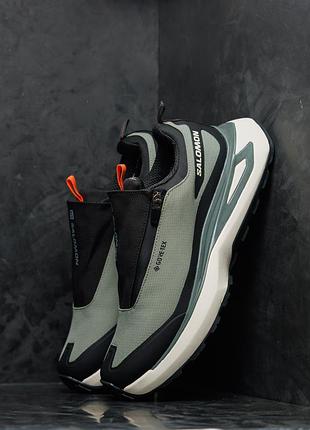 Кросівки чоловічі salomon odyssey elmt gore-tex black khaki orange 4