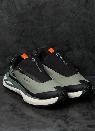 Кросівки чоловічі salomon odyssey elmt gore-tex black khaki orange 5