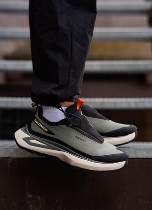 Кросівки чоловічі salomon odyssey elmt gore-tex black khaki orange 8