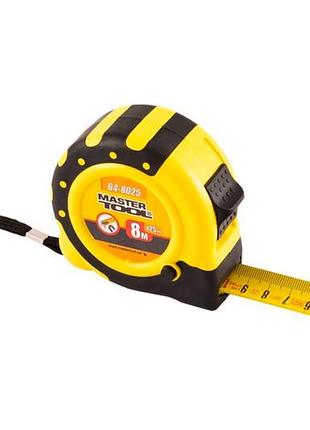 Рулетка mastertool 8 м х 25 мм магніт (64-8025)