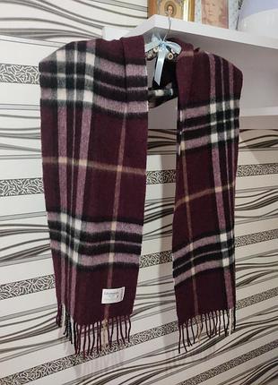 Шерстяной шарф edinburgh 100% lambswool (шотландия) в идеале