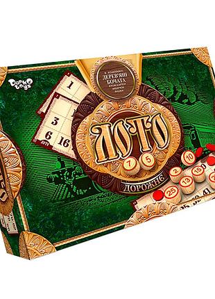 Уценка!!! настольная игра "лото дорожное" бочата danko toys dtg51u-uc карточки, бочонки, фишки, мешочек