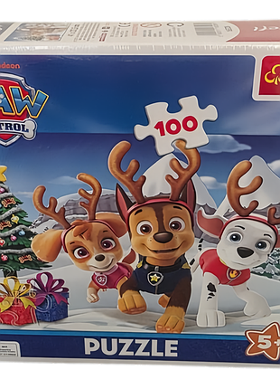 Пазл щенячий патруль xmas 100 элементов trefl 16528