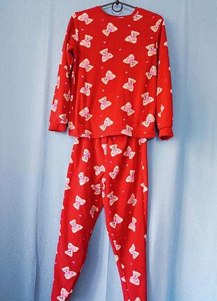 Пижама флисовая у медведи kids pyjamas 12-13/152-156